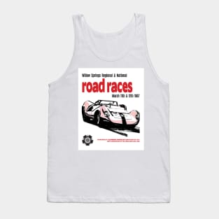 Willow Springs circuit Road Races 1967 retro vintage racing poster Tank Top